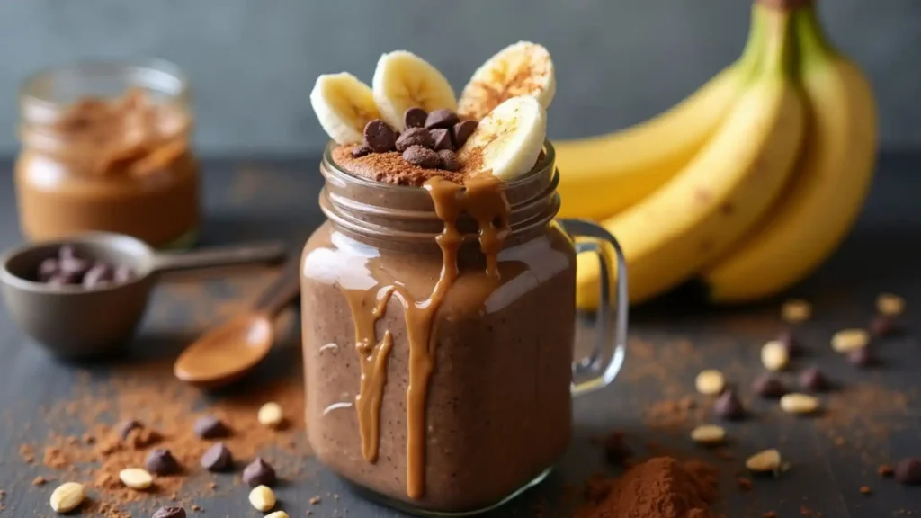 Chocolate Peanut Butter Overnight Oats