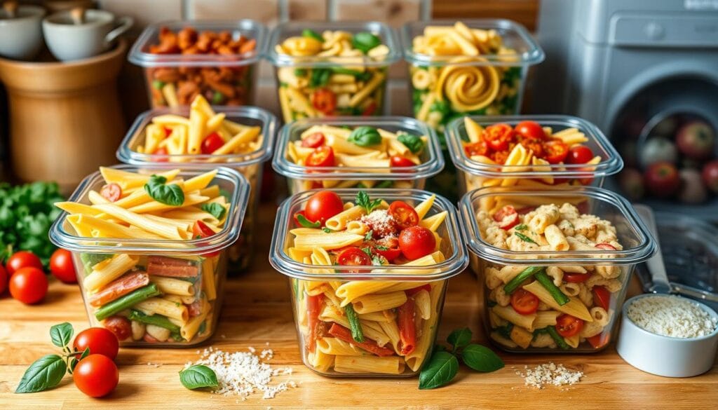 meal prep vegetarian pasta