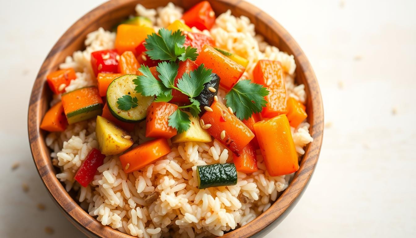 vegetarian rice bowl dinner ideas