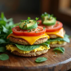 vegetarian breakfast sandwich